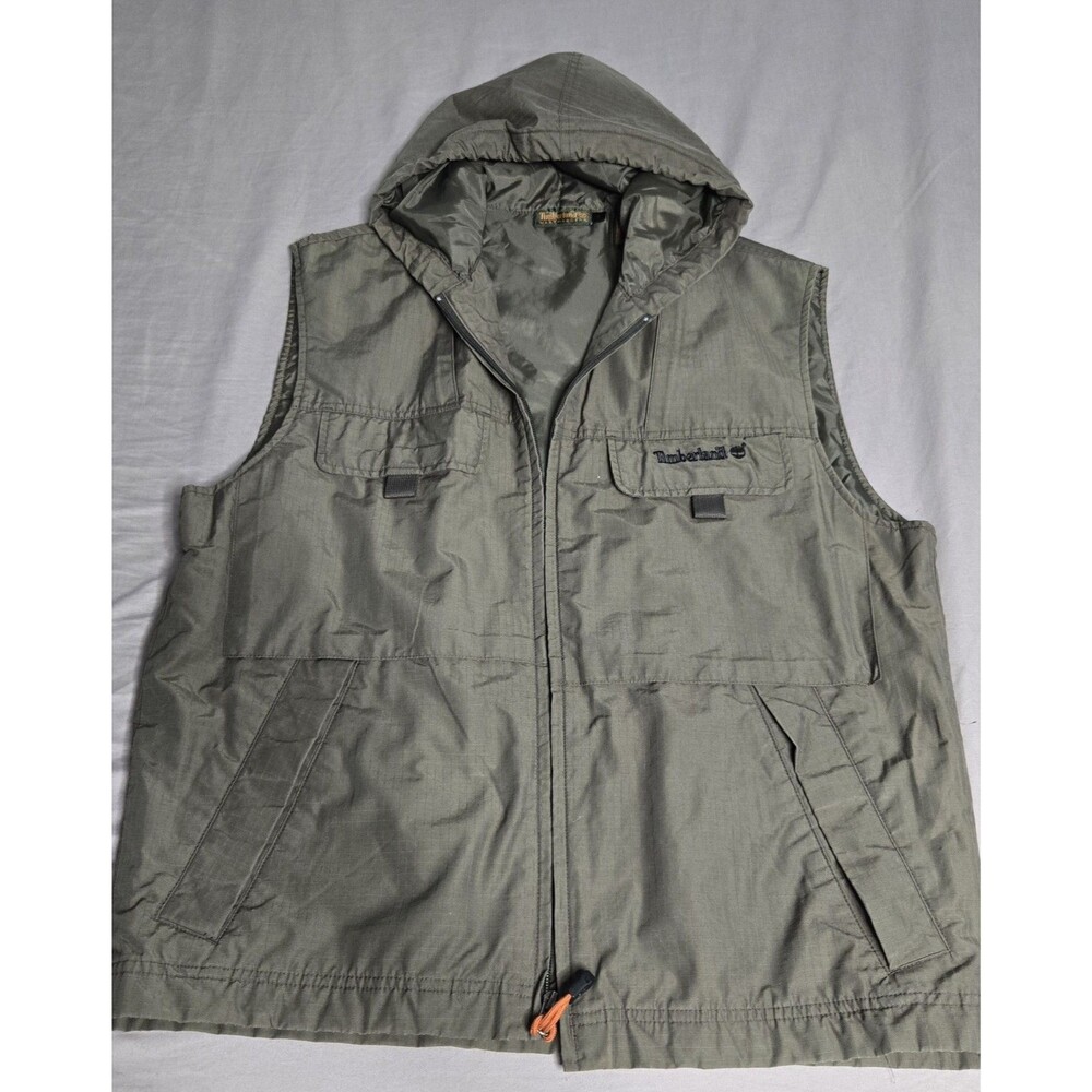 Timberland PRO Canvas Workwear Green Mens Medium Zip Up